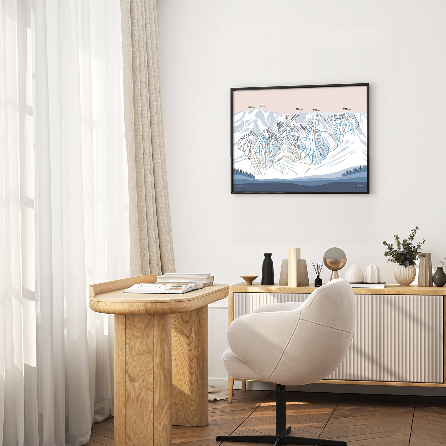 breckenridge trail map art print