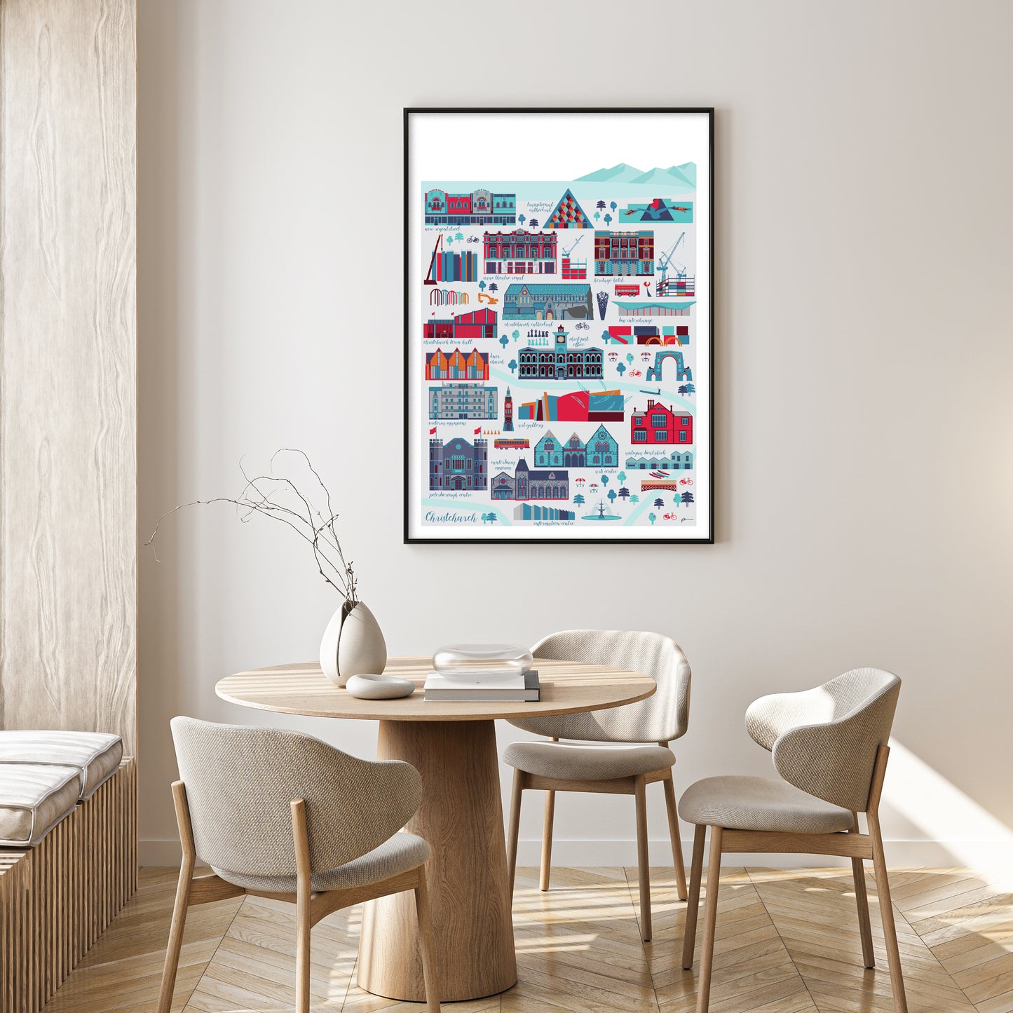 Christchurch, New Zealand City Map Art Print