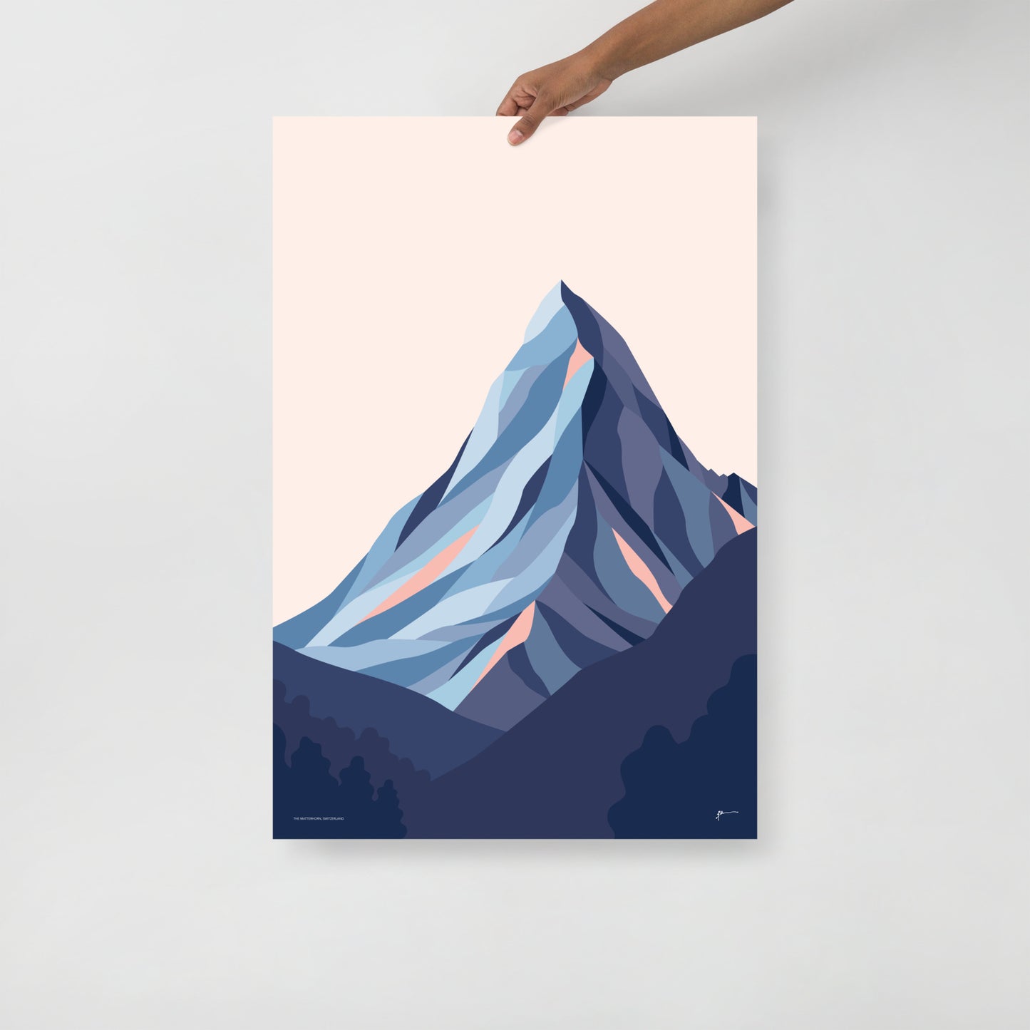 Matterhorn Modern Art Print. Zermatt, Switzerland and Italy. Mountain Landscape Art