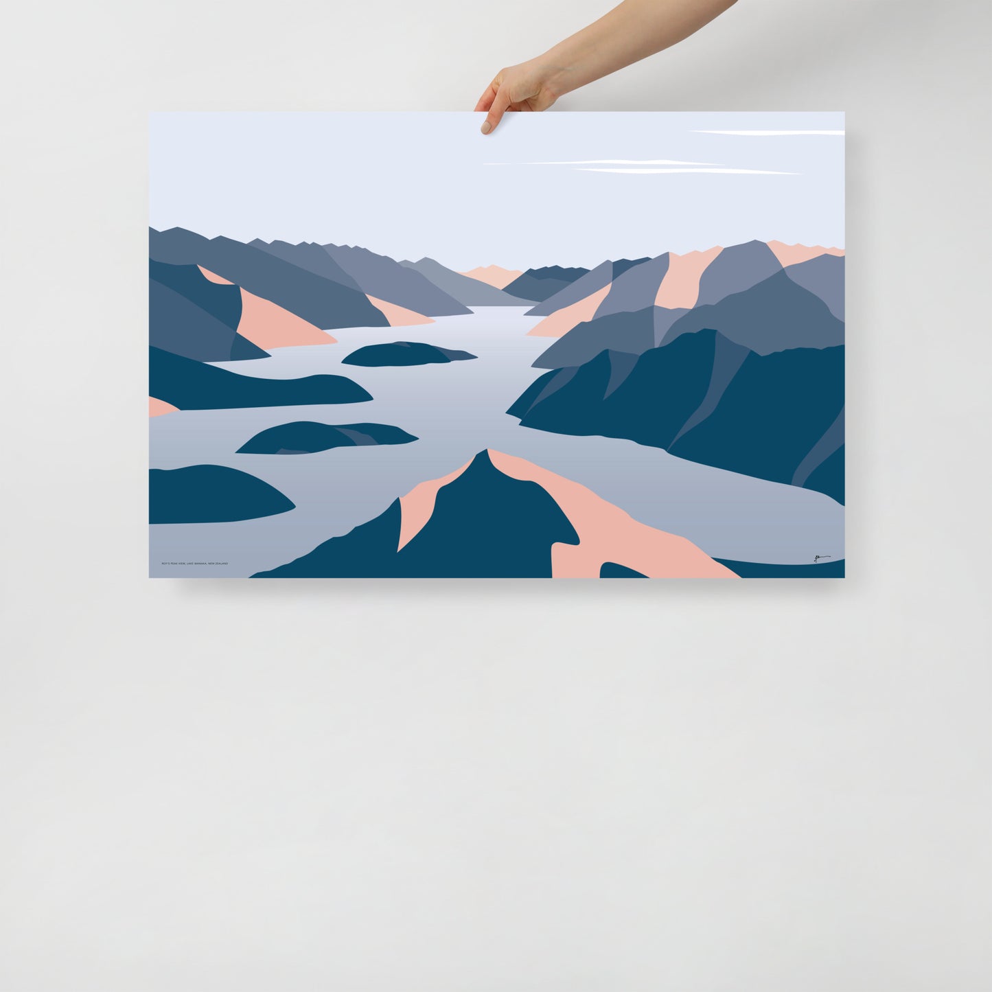 ROY'S PEAK, Lake Wānaka, New Zealand Modern Mountain Art Print
