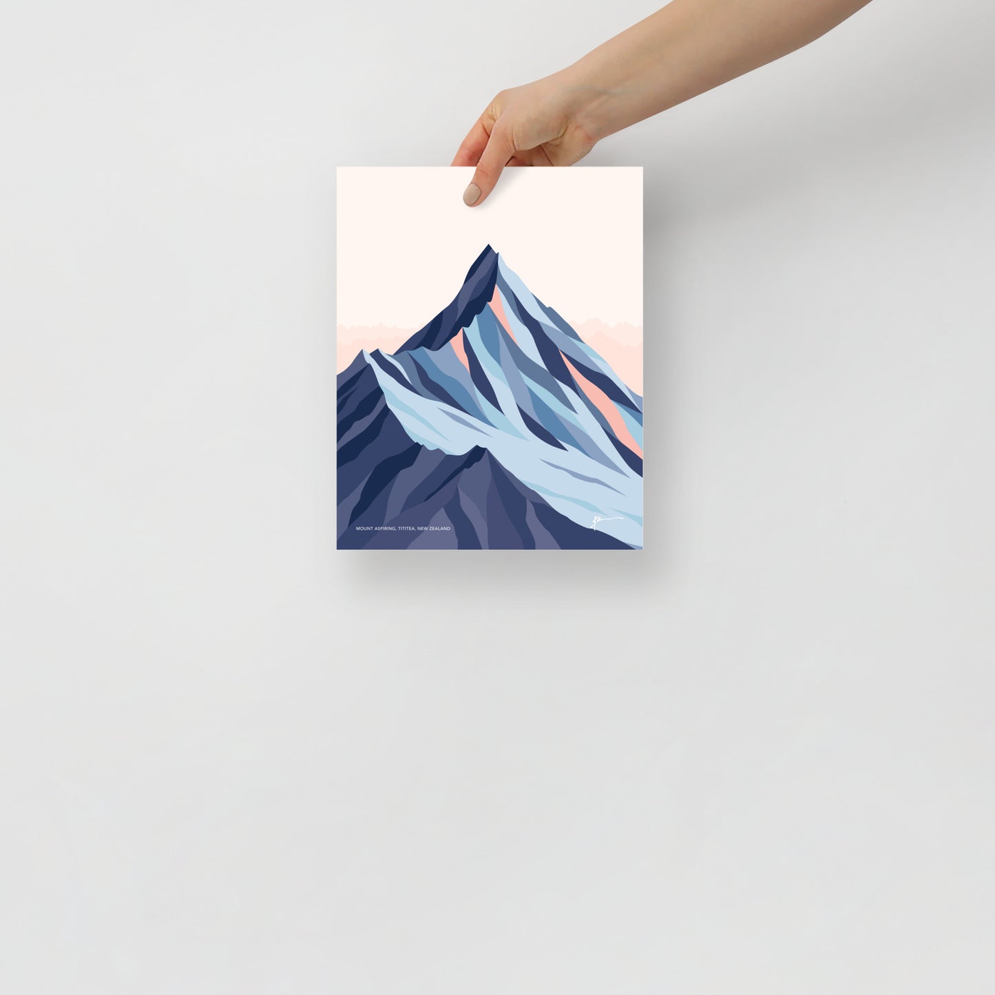 Mt Aspiring, New Zealand. Modern Mountain Landscape Art Print