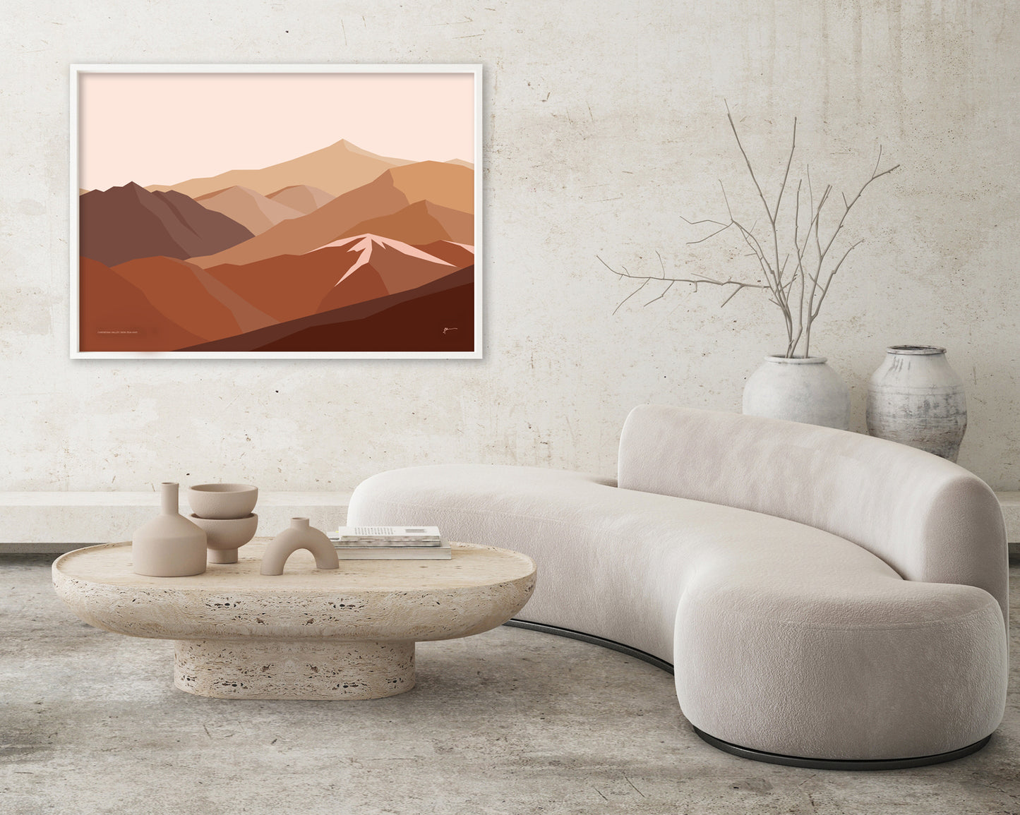 modern rustic mountain art print