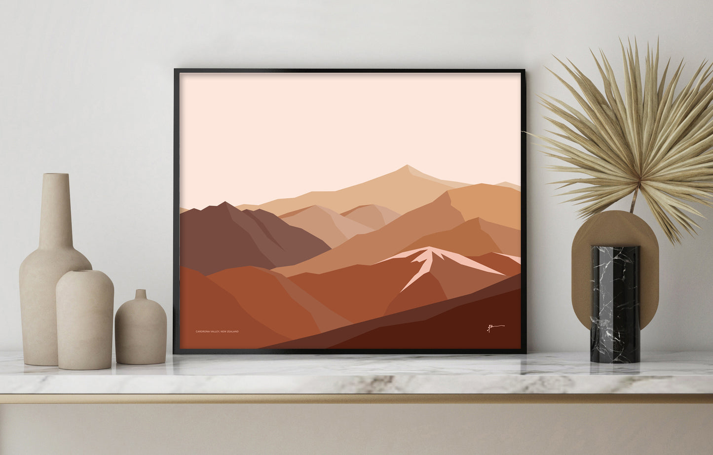 Cardrona Valley, Wanaka, Queenstown, New Zealand Modern Landscape Art Print