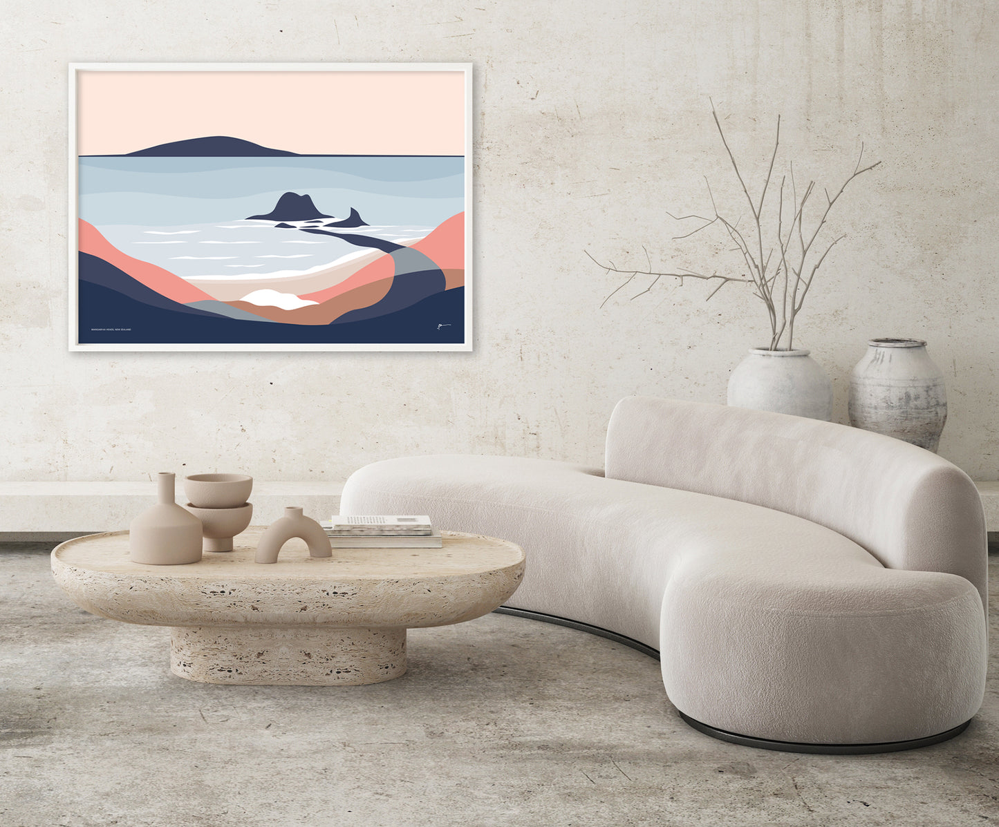 Mangawhai Heads Surf Beach, New Zealand Modern Art Print