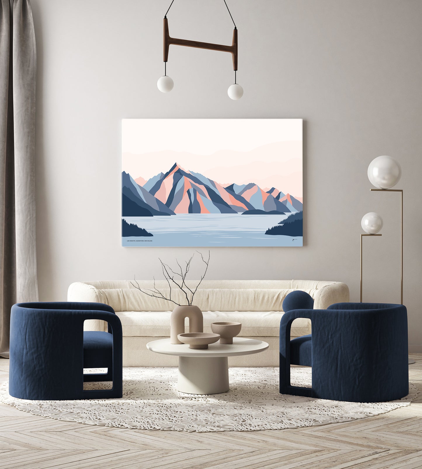 queenstown new zealand modern canvas art