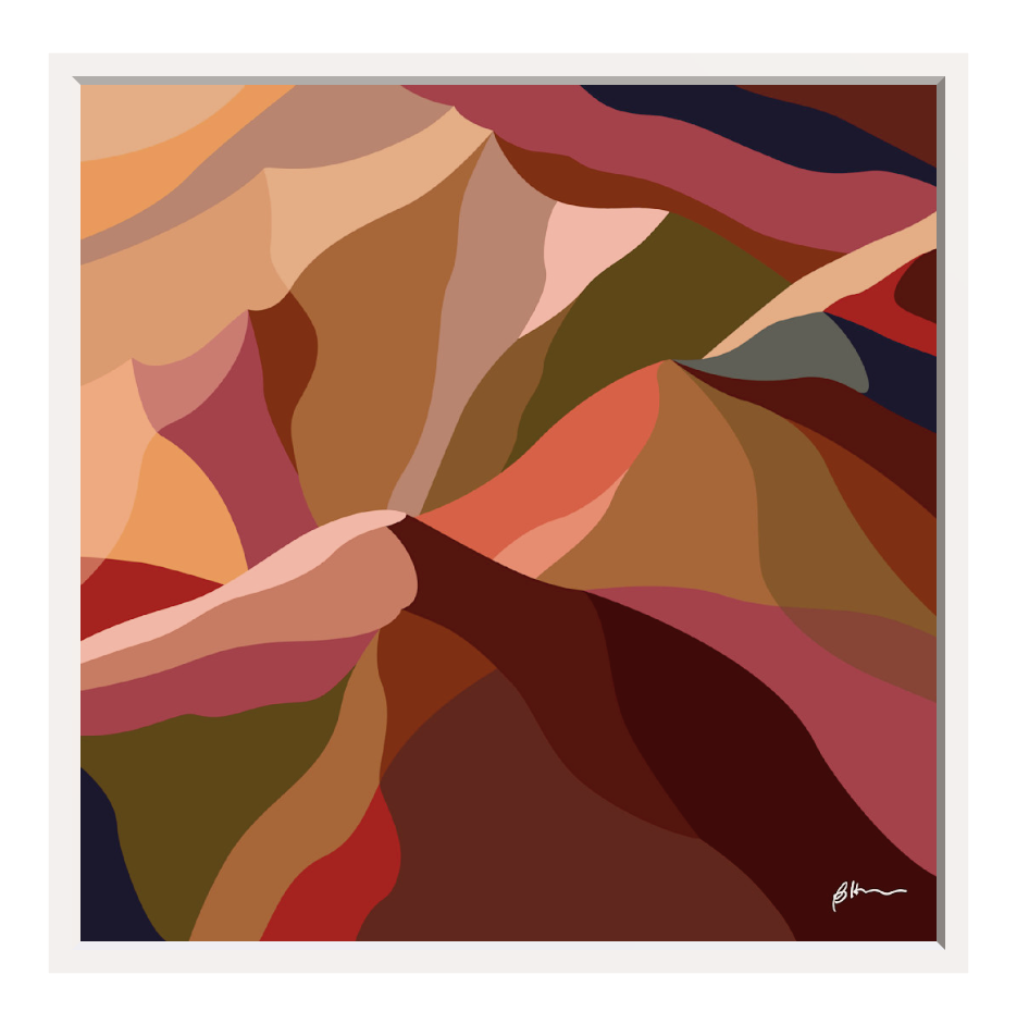 WHOLESALE Maude 1, Abstract Mountain Float Frame Canvas Art Print