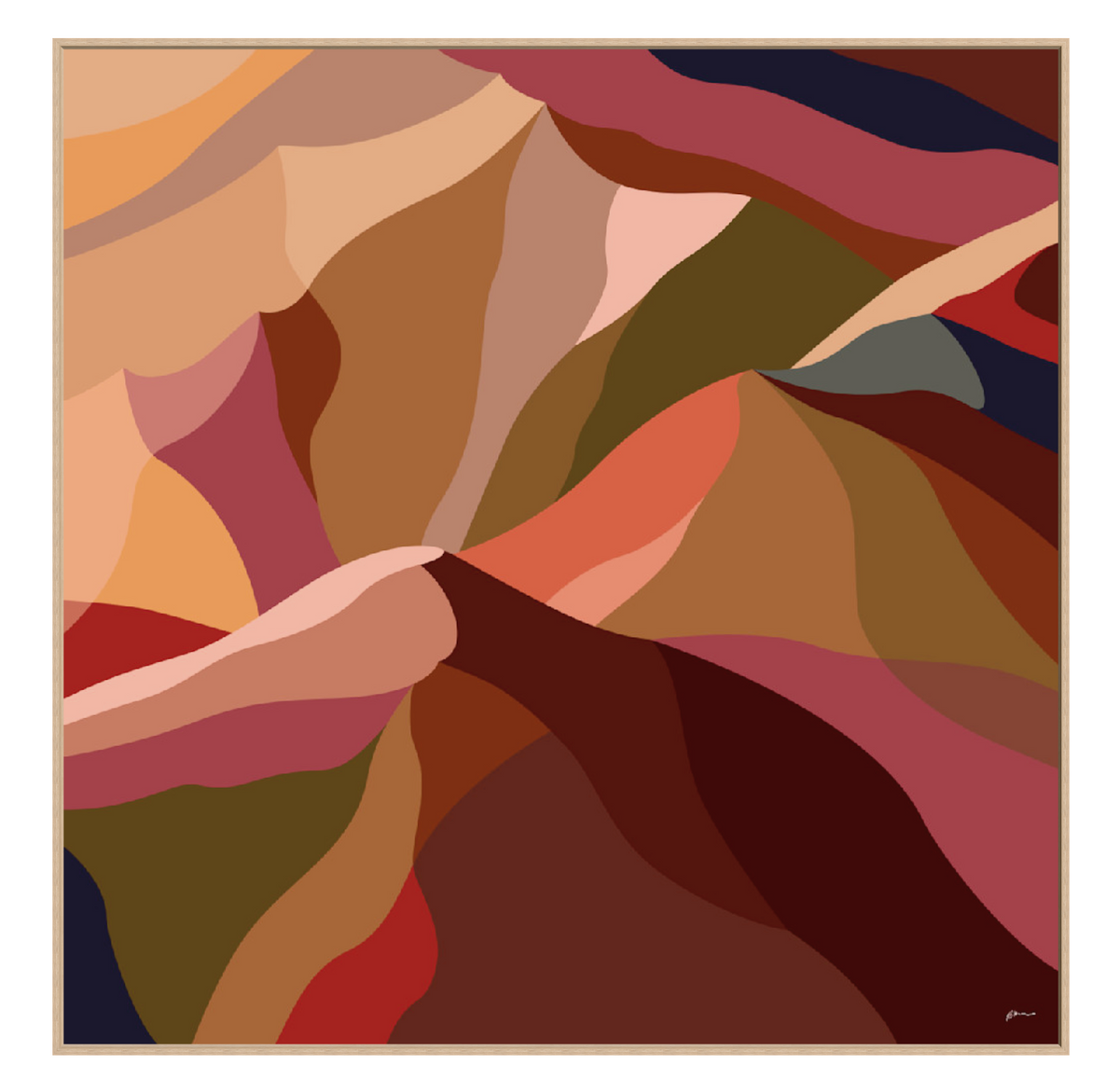 WHOLESALE Maude 1, Abstract Mountain Float Frame Canvas Art Print