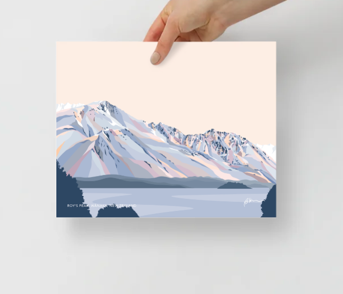 Roy's Peak Hike, Lake Wānaka Art Print