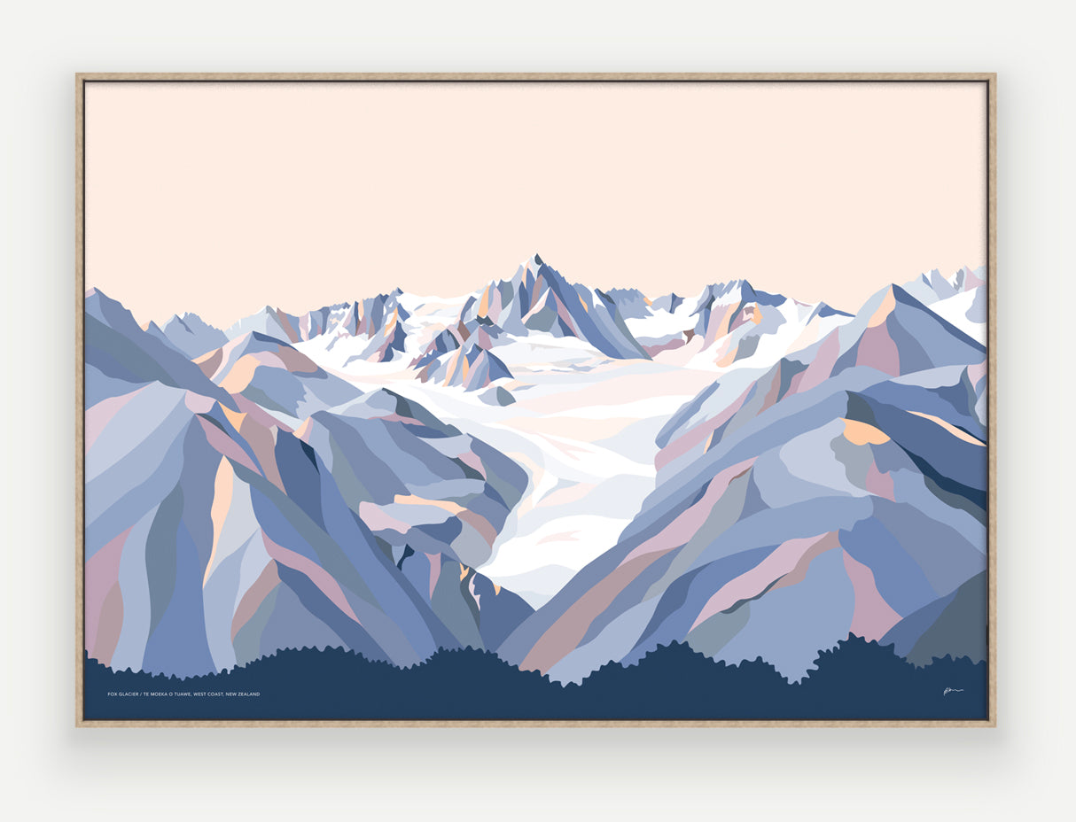 FOX GLACIER, WEST COAST, NEW ZEALAND Art Print