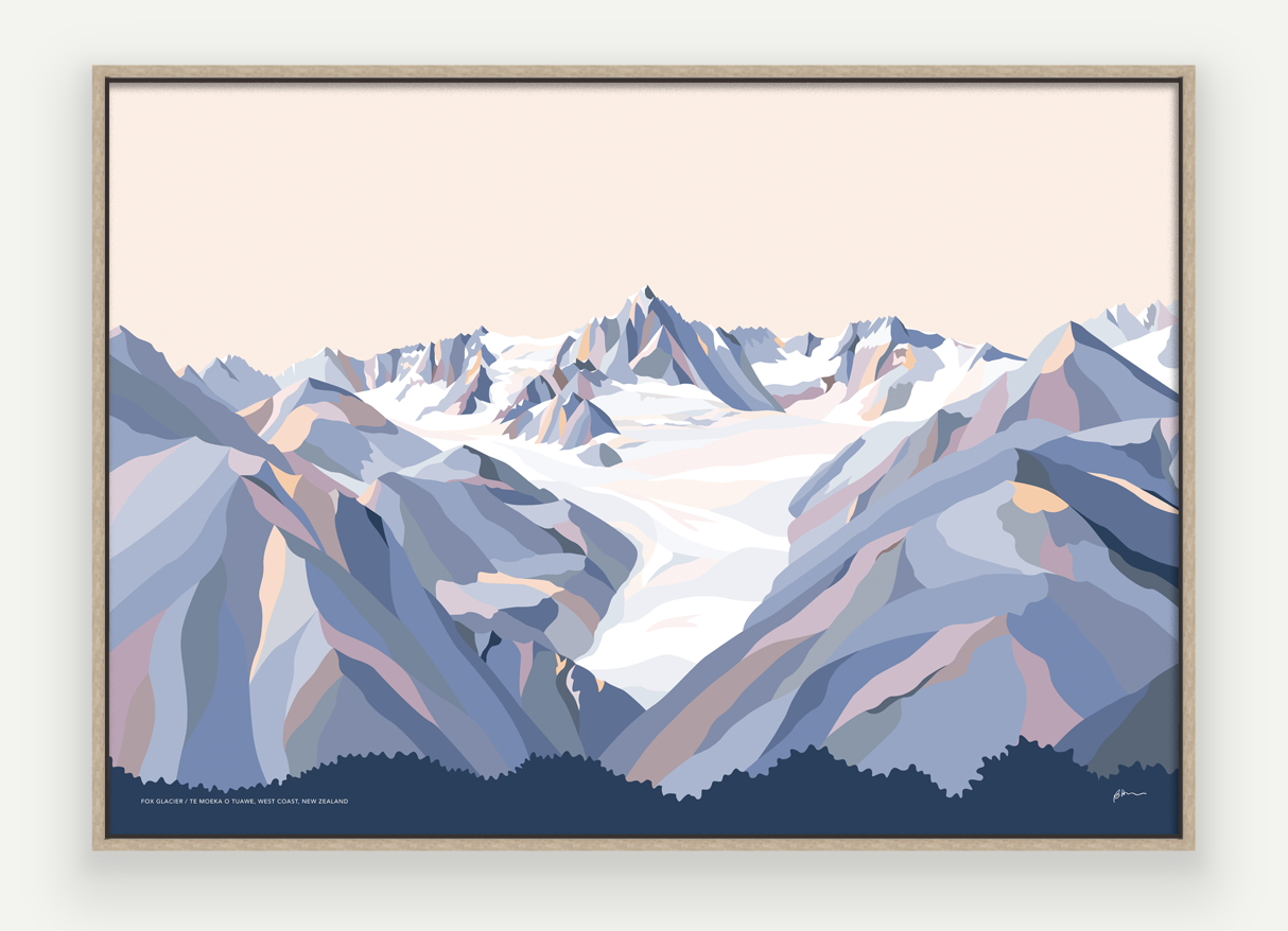 FOX GLACIER, WEST COAST, NEW ZEALAND Art Print