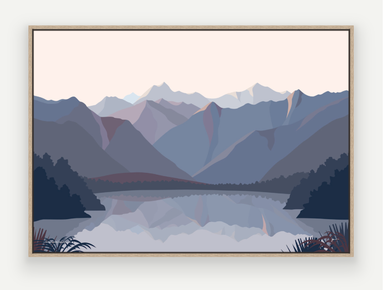 a1 lake matheson framed canvas