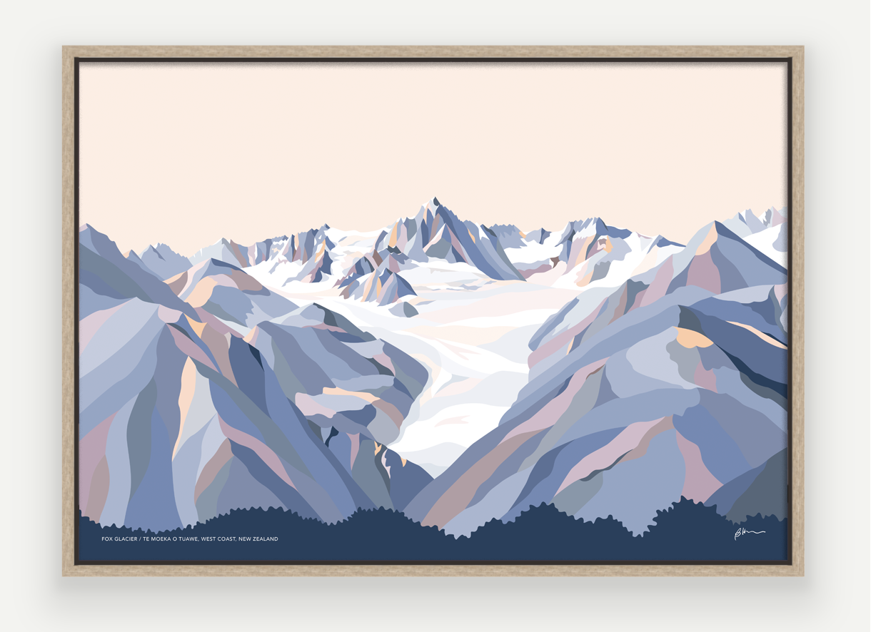 FOX GLACIER, WEST COAST, NEW ZEALAND Art Print