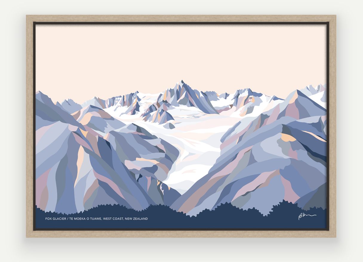 FOX GLACIER, WEST COAST, NEW ZEALAND Art Print