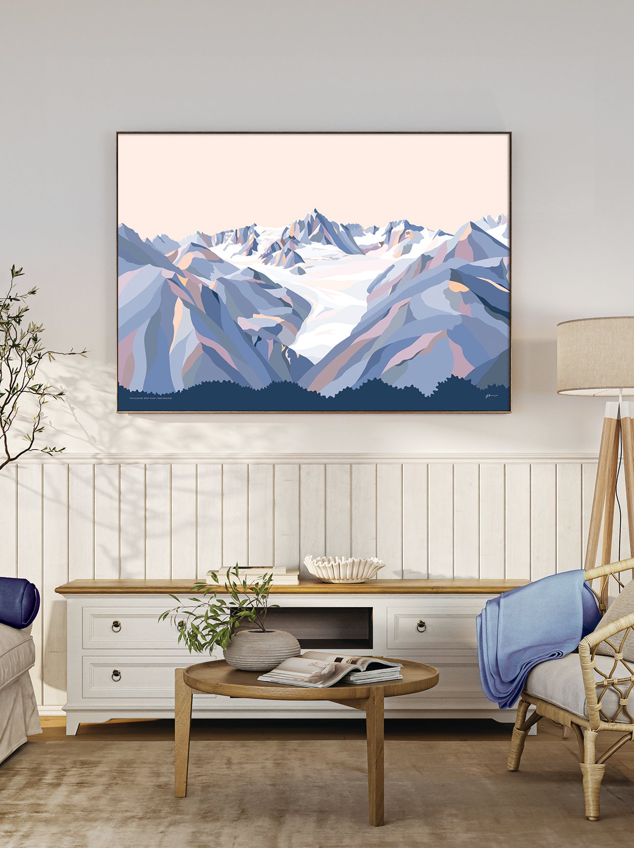 fox glacier art print