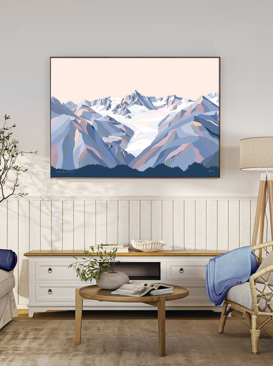 fox glacier art print