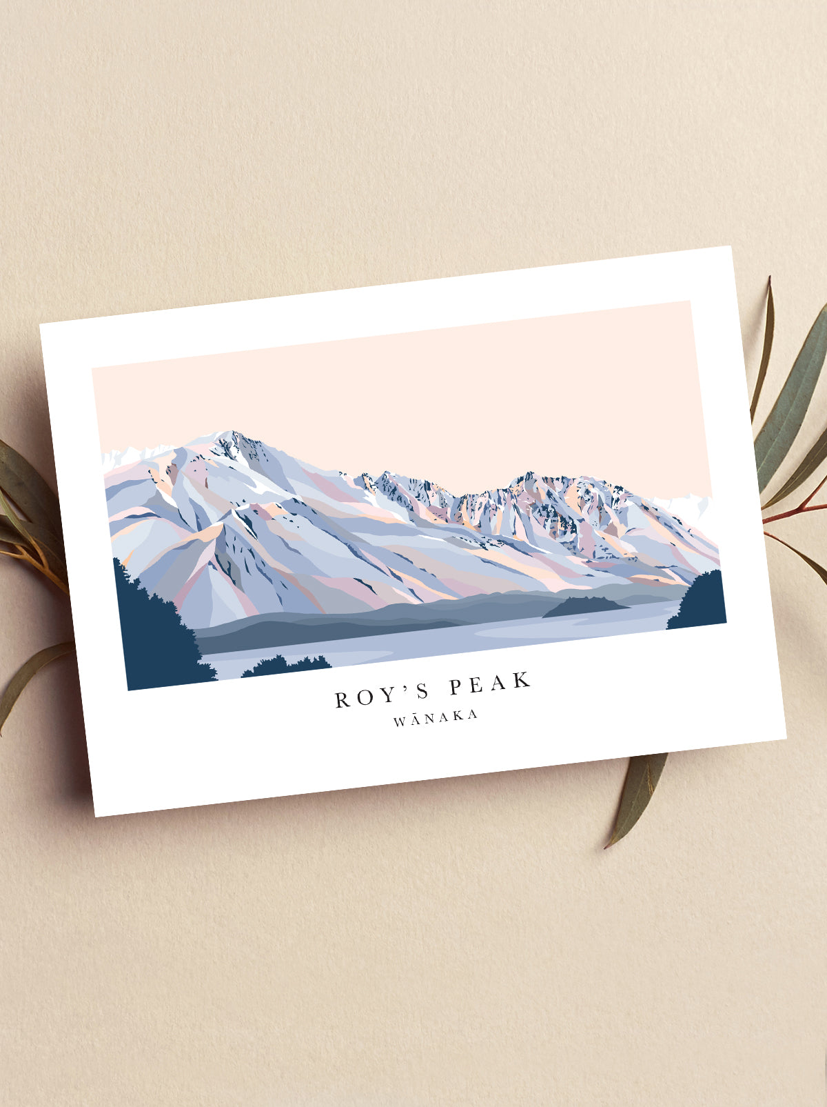 ROY'S PEAK, Wānaka, New Zealand Greeting Card (white border)