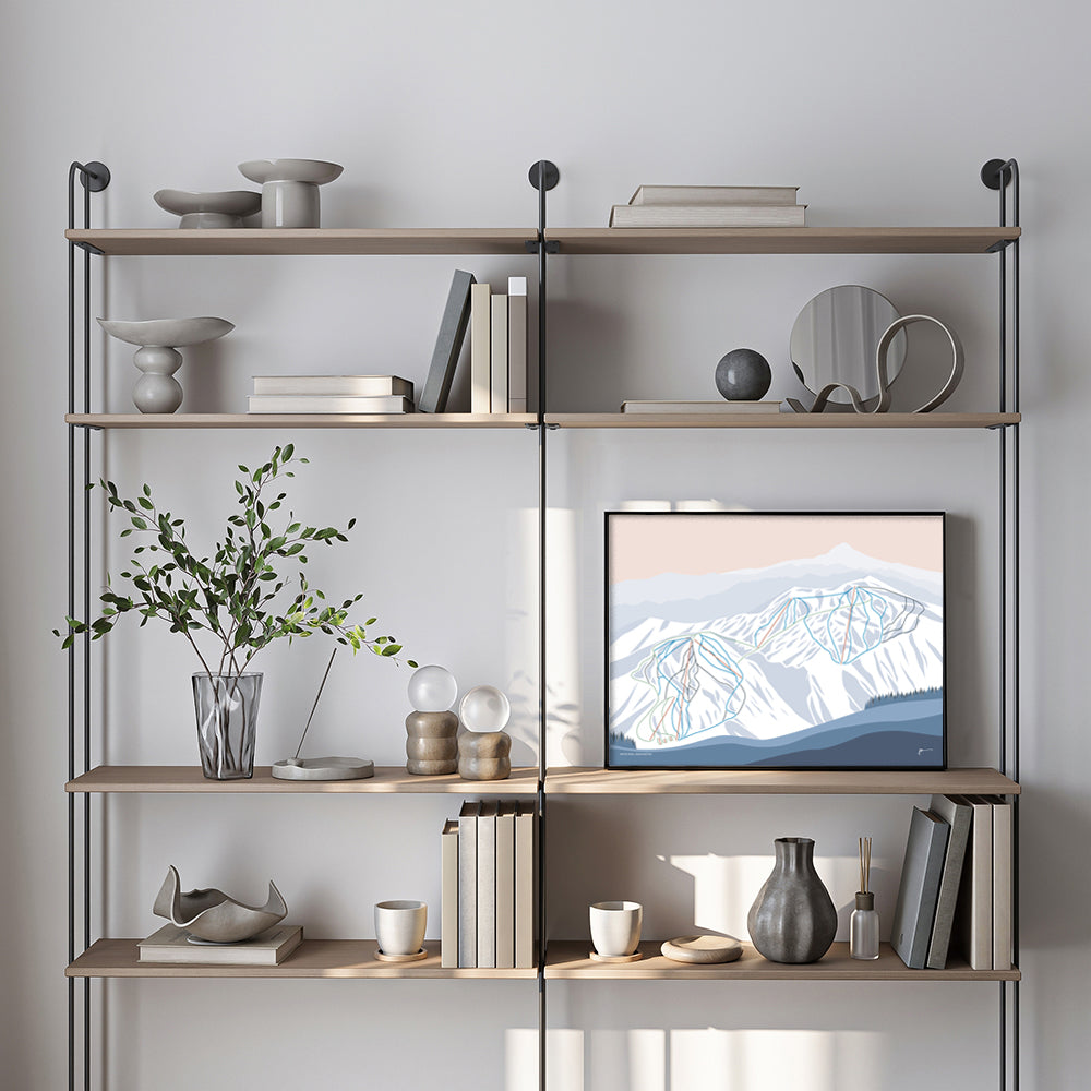 WHITE PASS, WASHINGTON. Modern Mountain Trail Map Wall Art Print