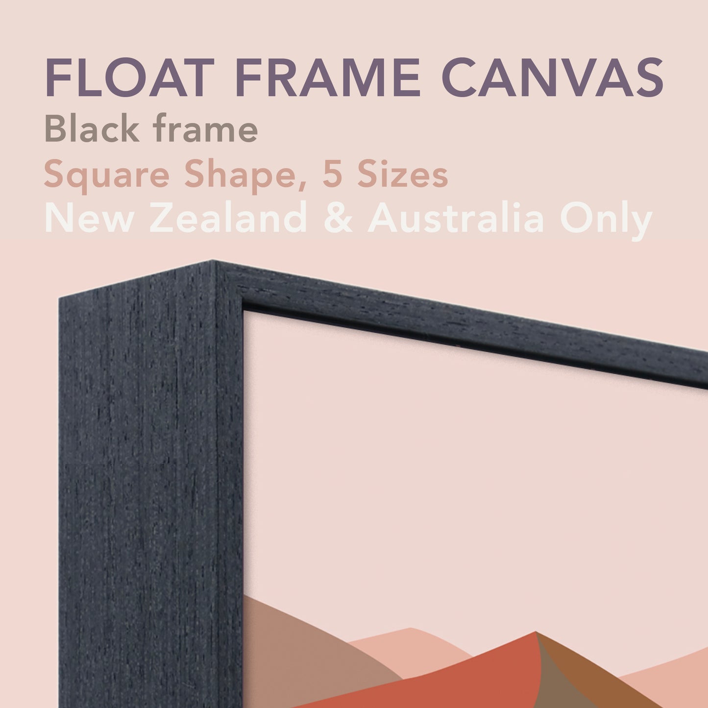 Maude 1, Abstract Mountain Float Frame Canvas Art Print