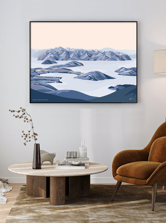 GLENDHU, LAKE WANAKA, NEW ZEALAND Art Print