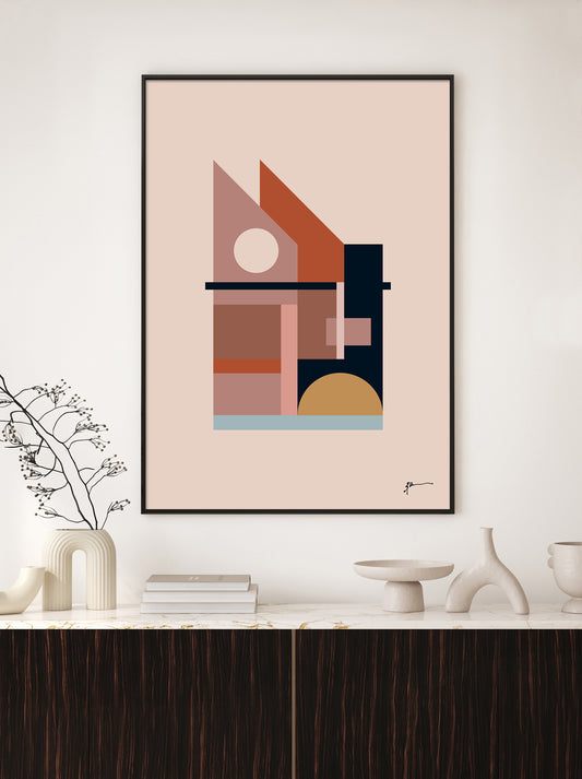 cool mid century modern art print