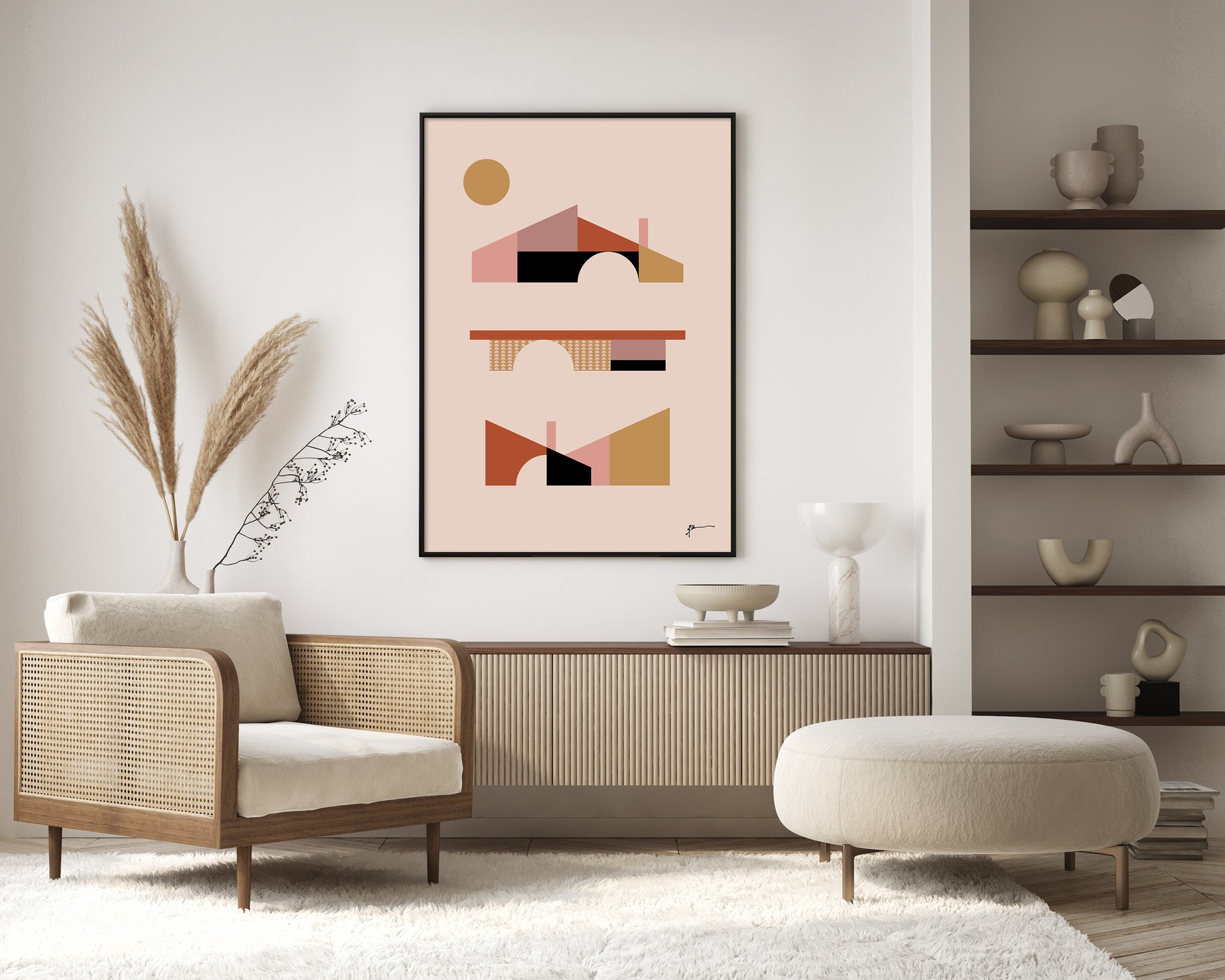 midcentury modern architecture art print