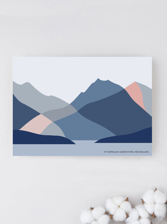 Mt Earnslaw, Lake Wakatipu, Queenstown, New Zealand Greeting Card