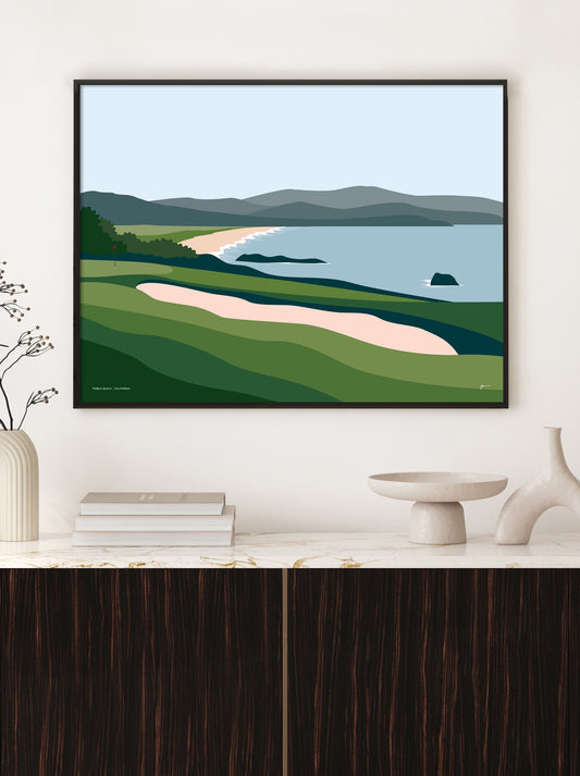 Pebble Beach Golf Modern Art Print