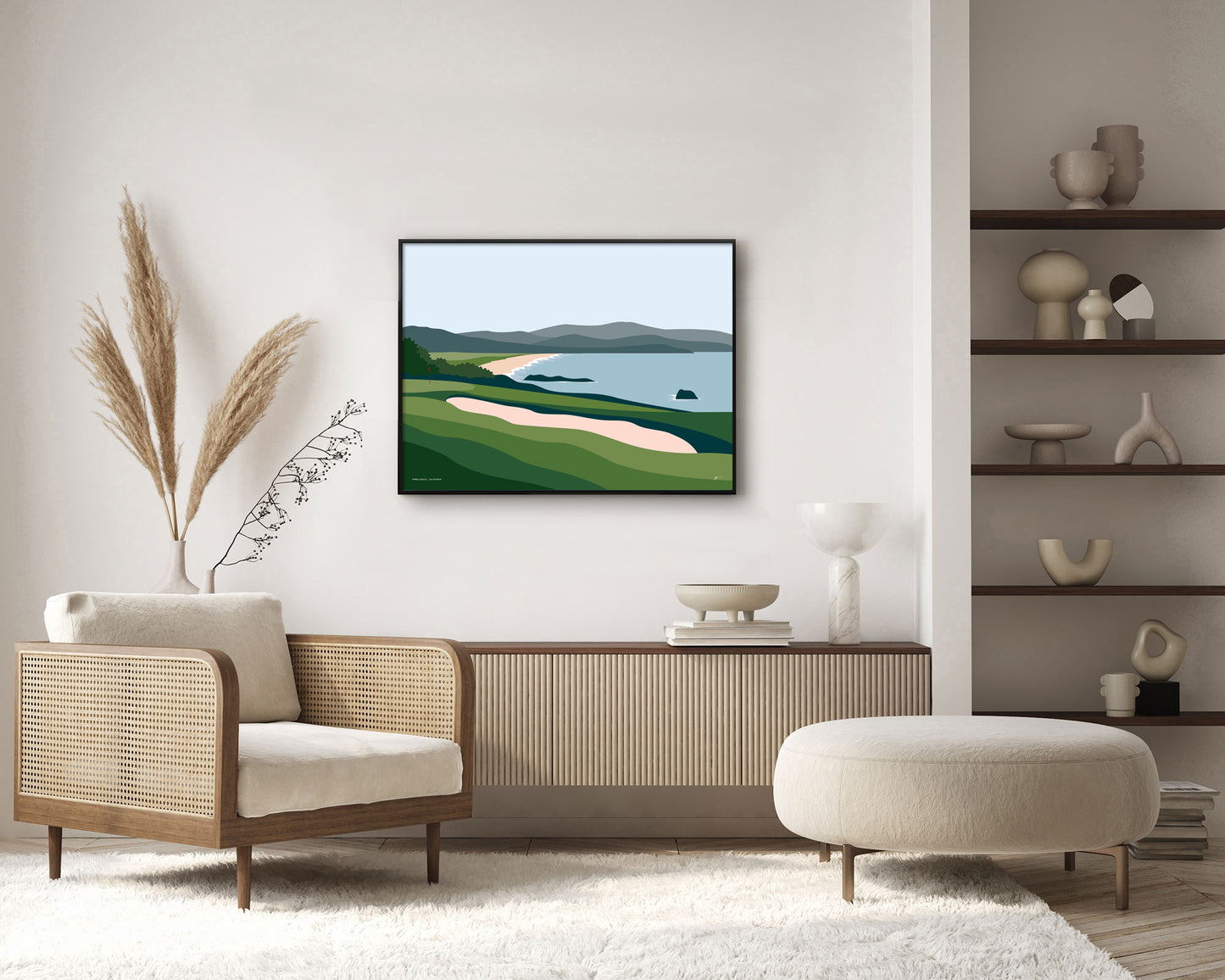 Pebble Beach Golf Modern Art Print