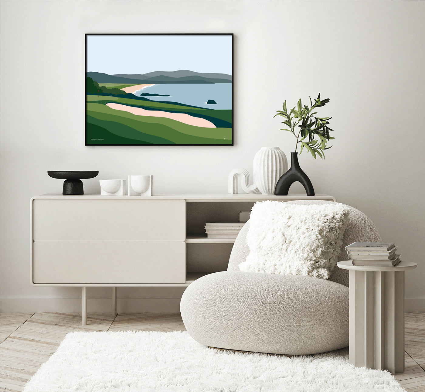 Pebble Beach Golf Modern Art Print