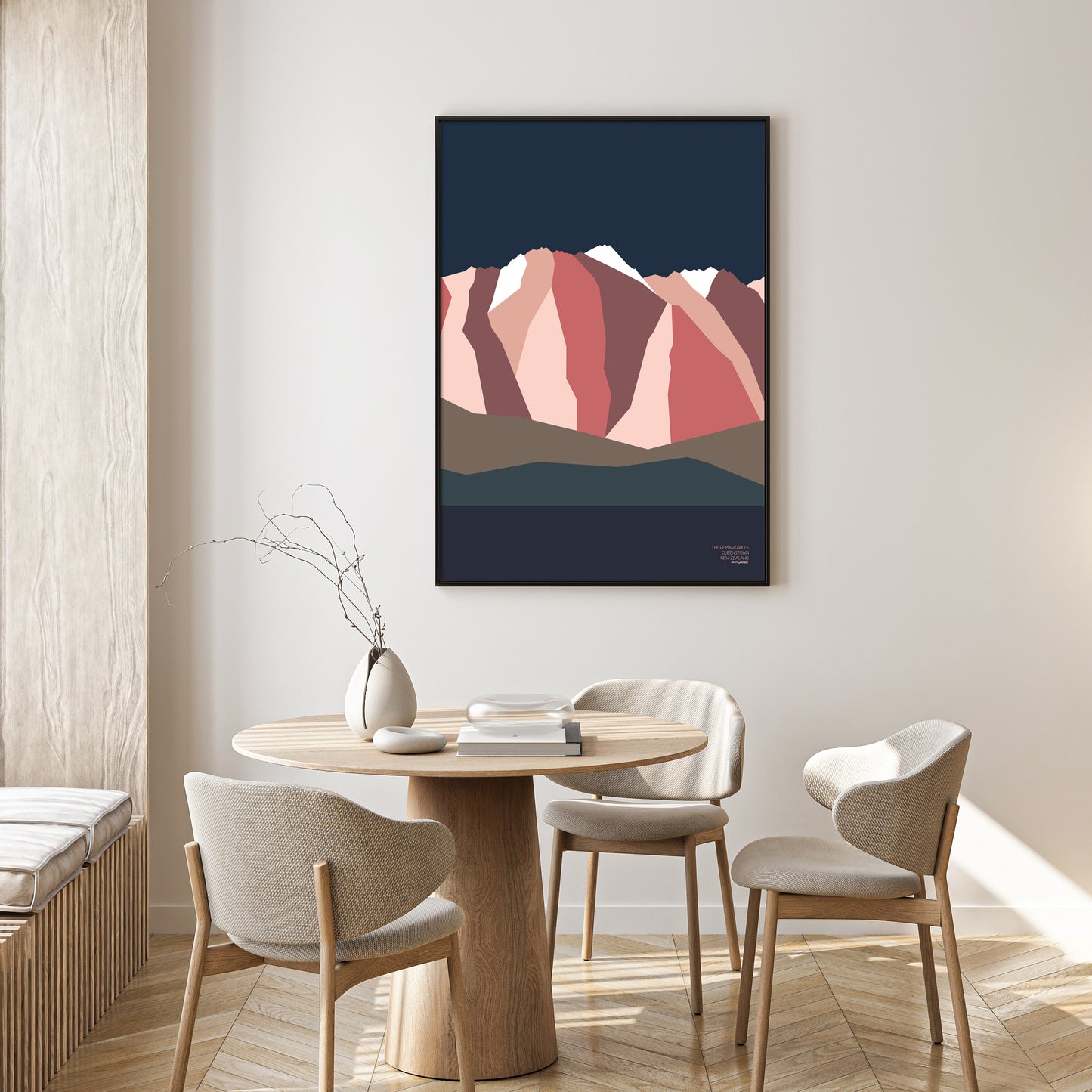 The Remarkables Mountain Range Queenstown, New Zealand. Abstract Art Print
