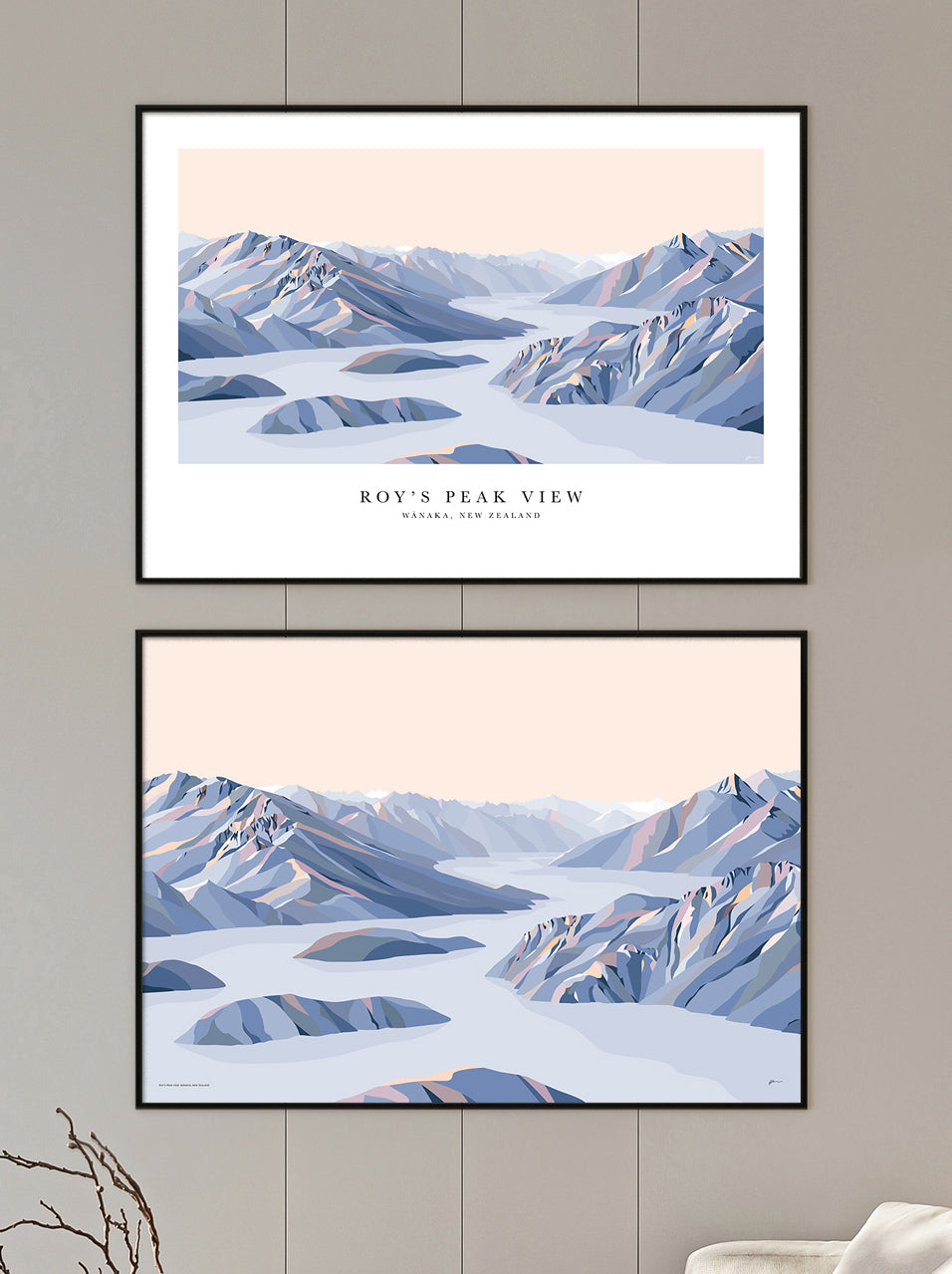 Roy's Peak View, Lake Wānaka, New Zealand Modern Mountain Art Print