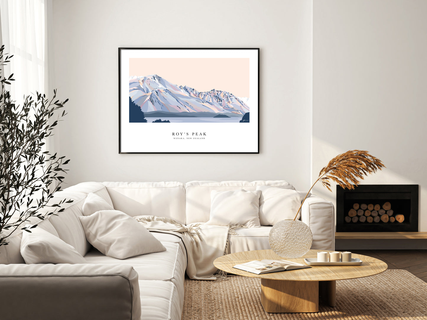 Roy's Peak Hike, Lake Wānaka, NZ Art Print with border