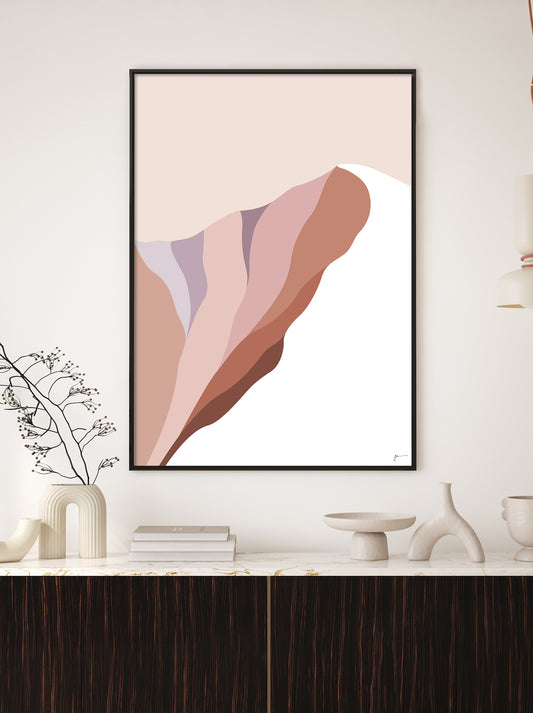 modern mountain art print