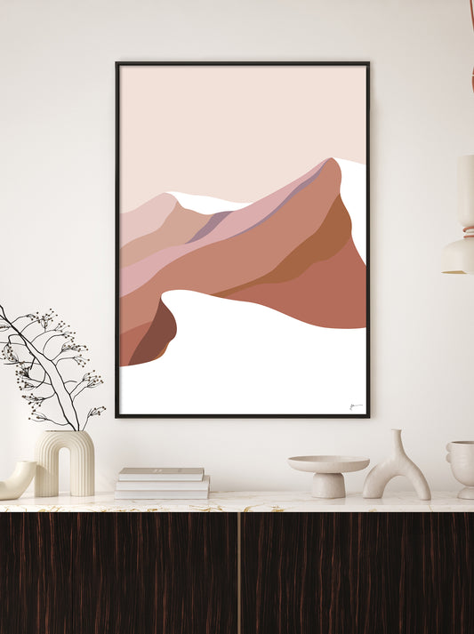 modern mountain art print