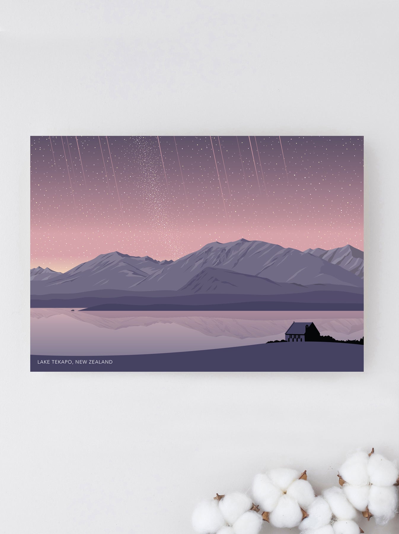 tekapo night sky art print