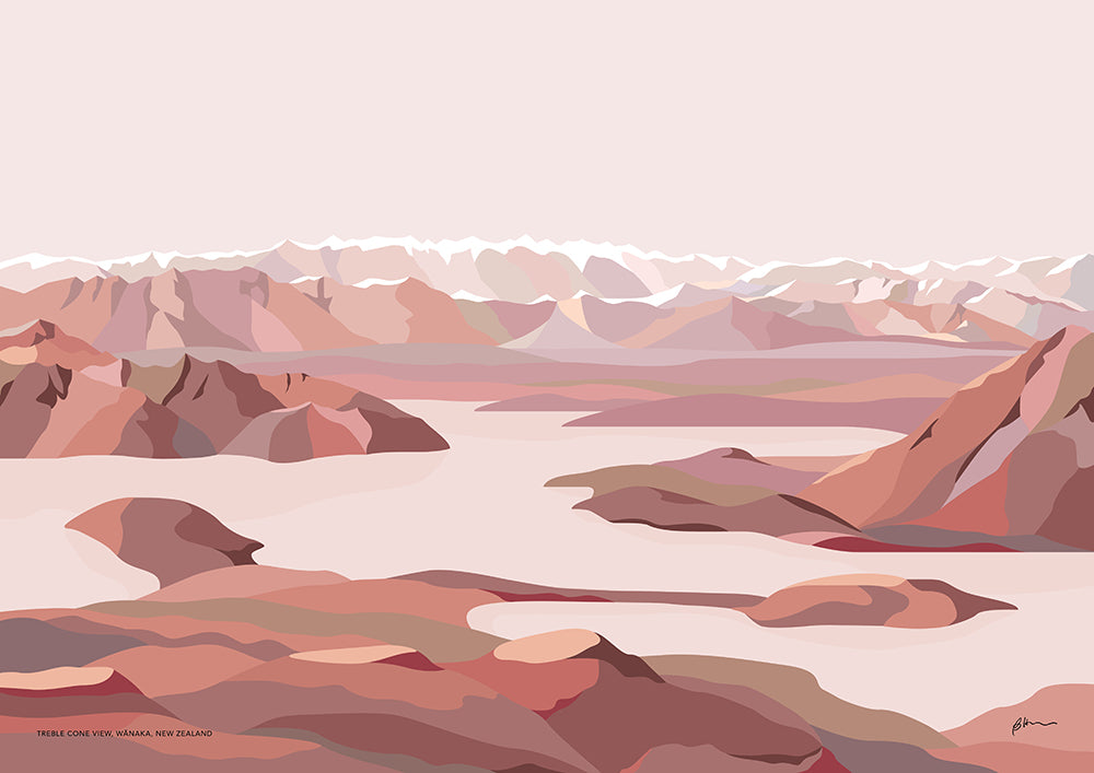 treble cone art print