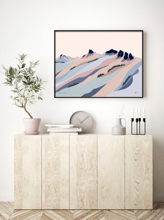 kirkwood ski resort modern mountain art