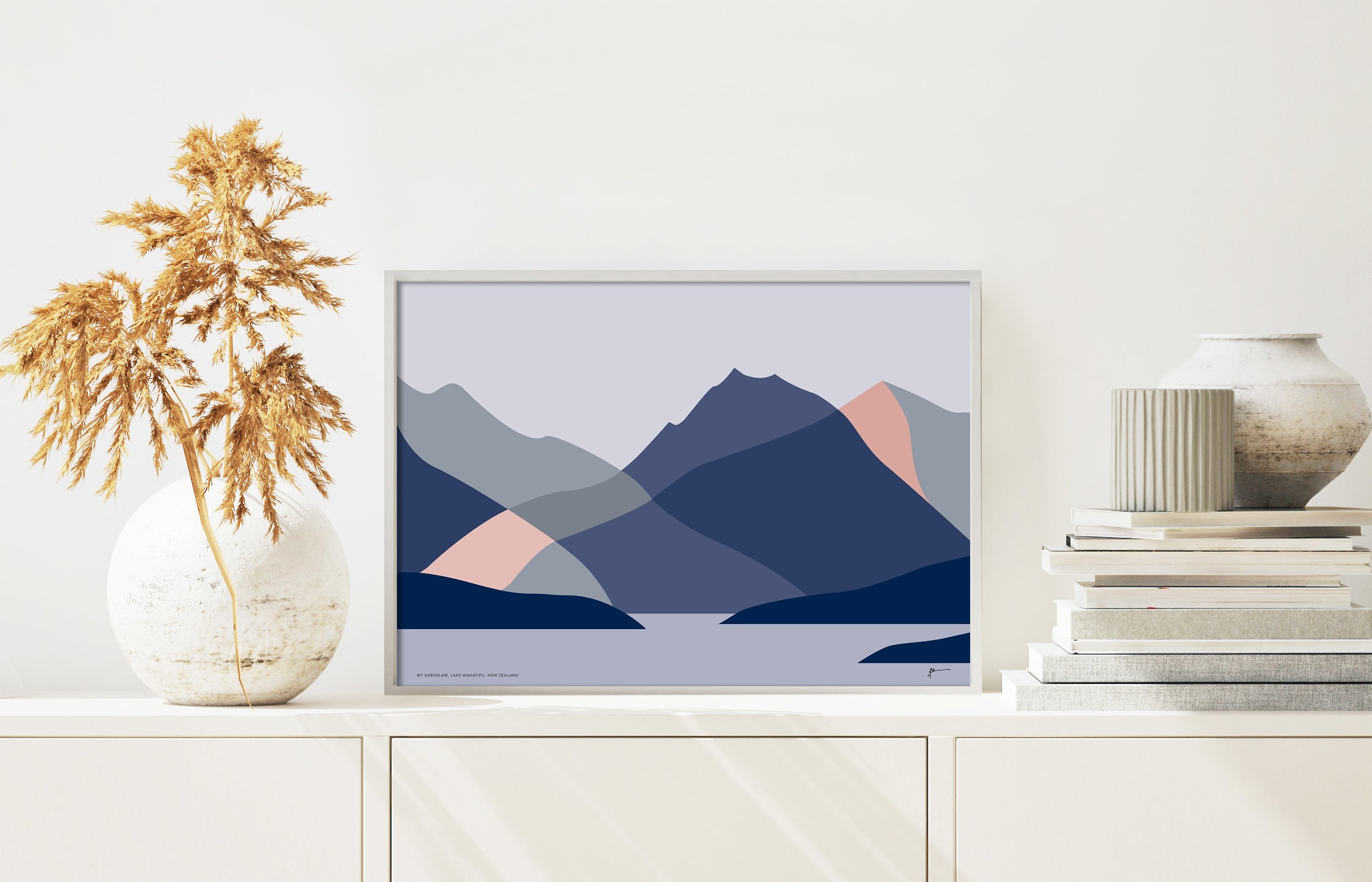 abstract mountain art print