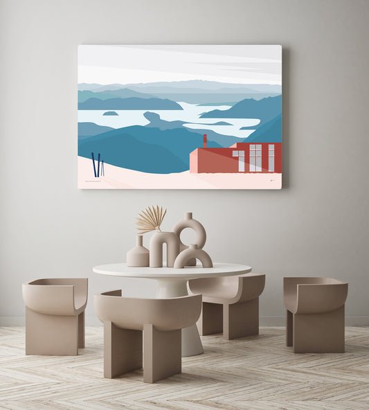 treble cone wanaka art print NZ 