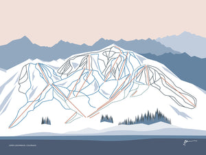 ASPEN SNOWMASS TRAIL MAP ART