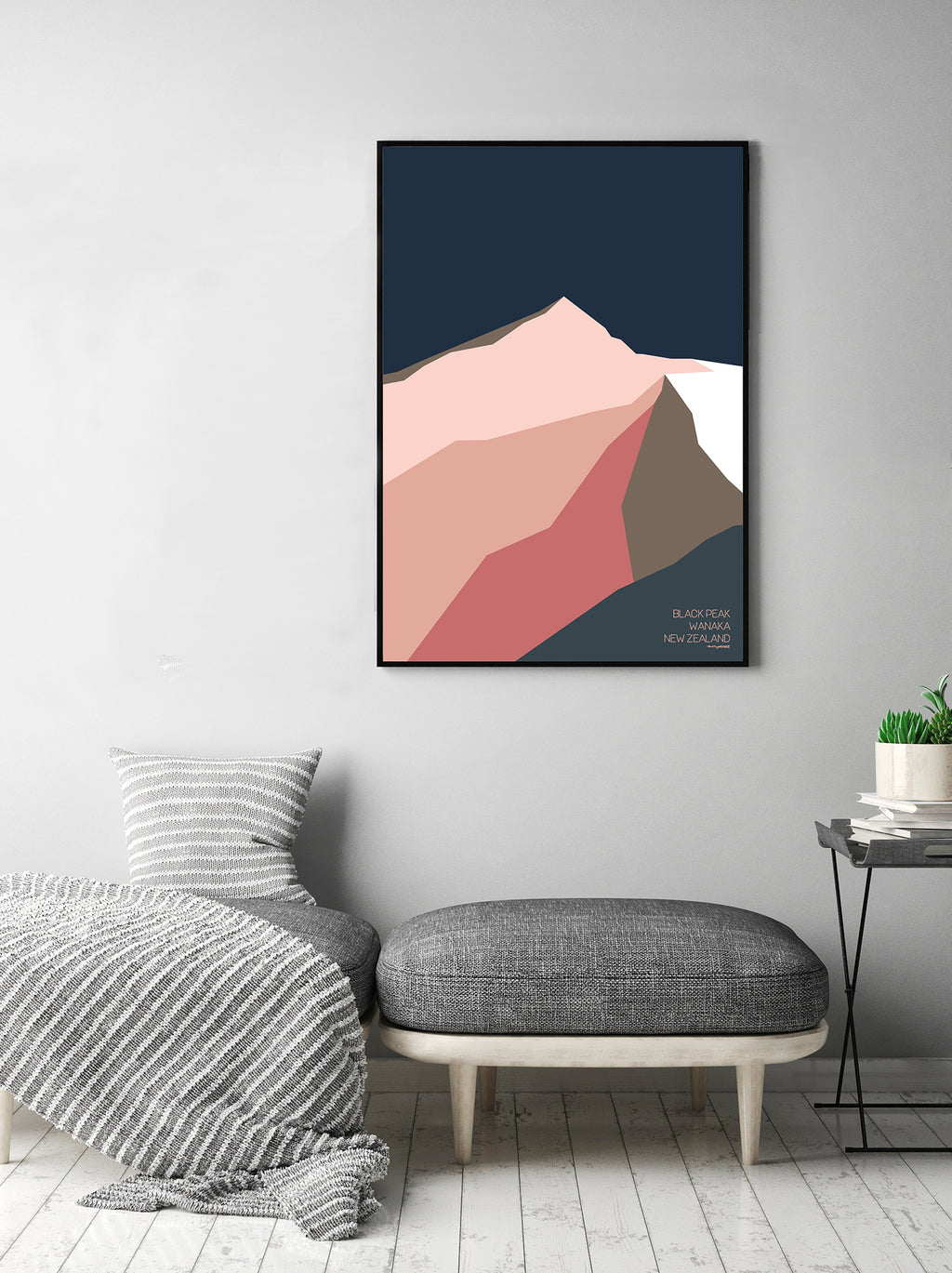 modern abstract mountain art