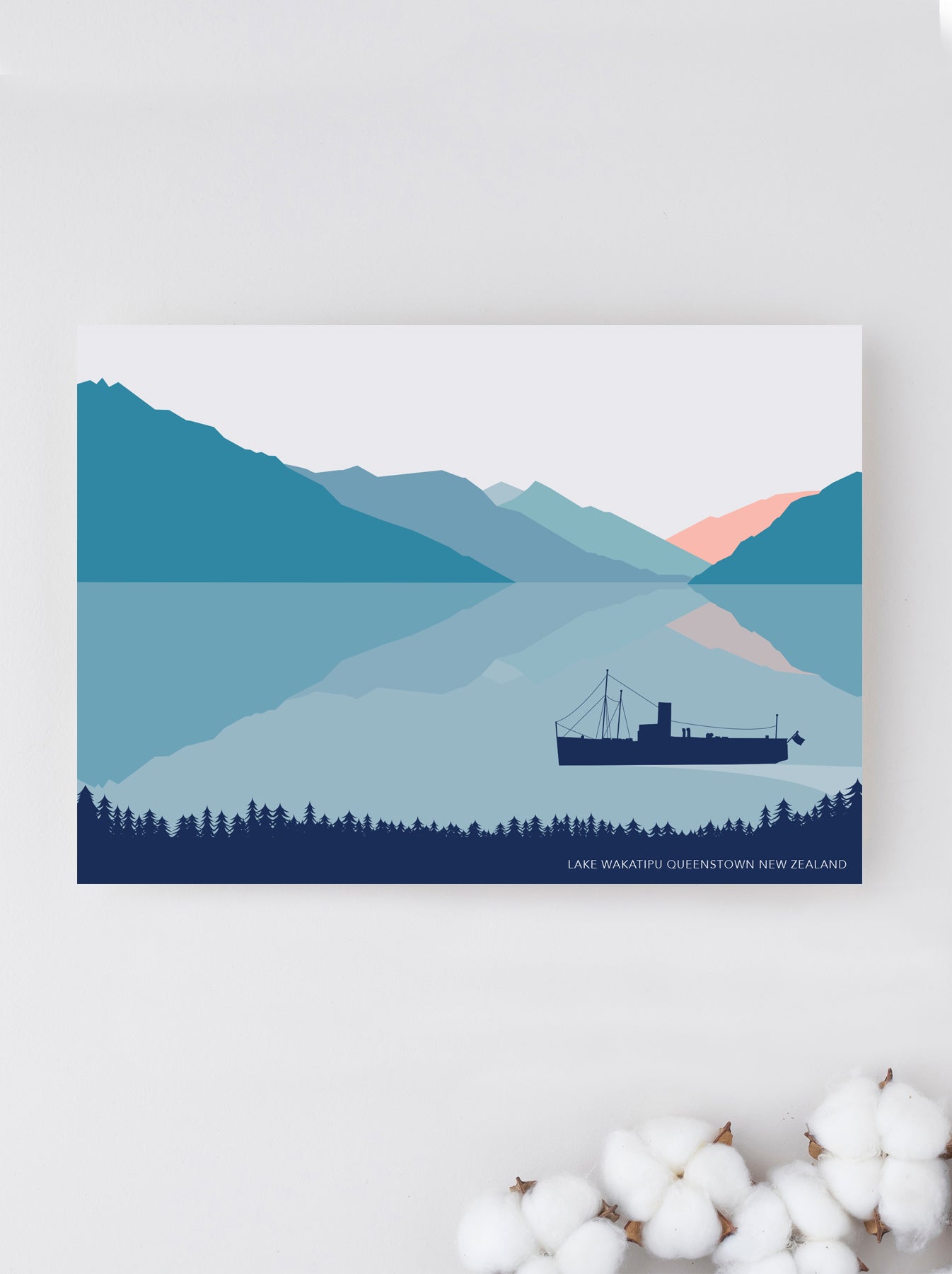 earnslaw boat greeting card