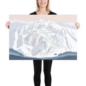 WINTER PARK, Colorado. Modern Mountain Trail Map Wall Art Print