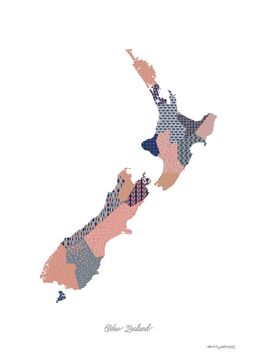 modern new zealand art print