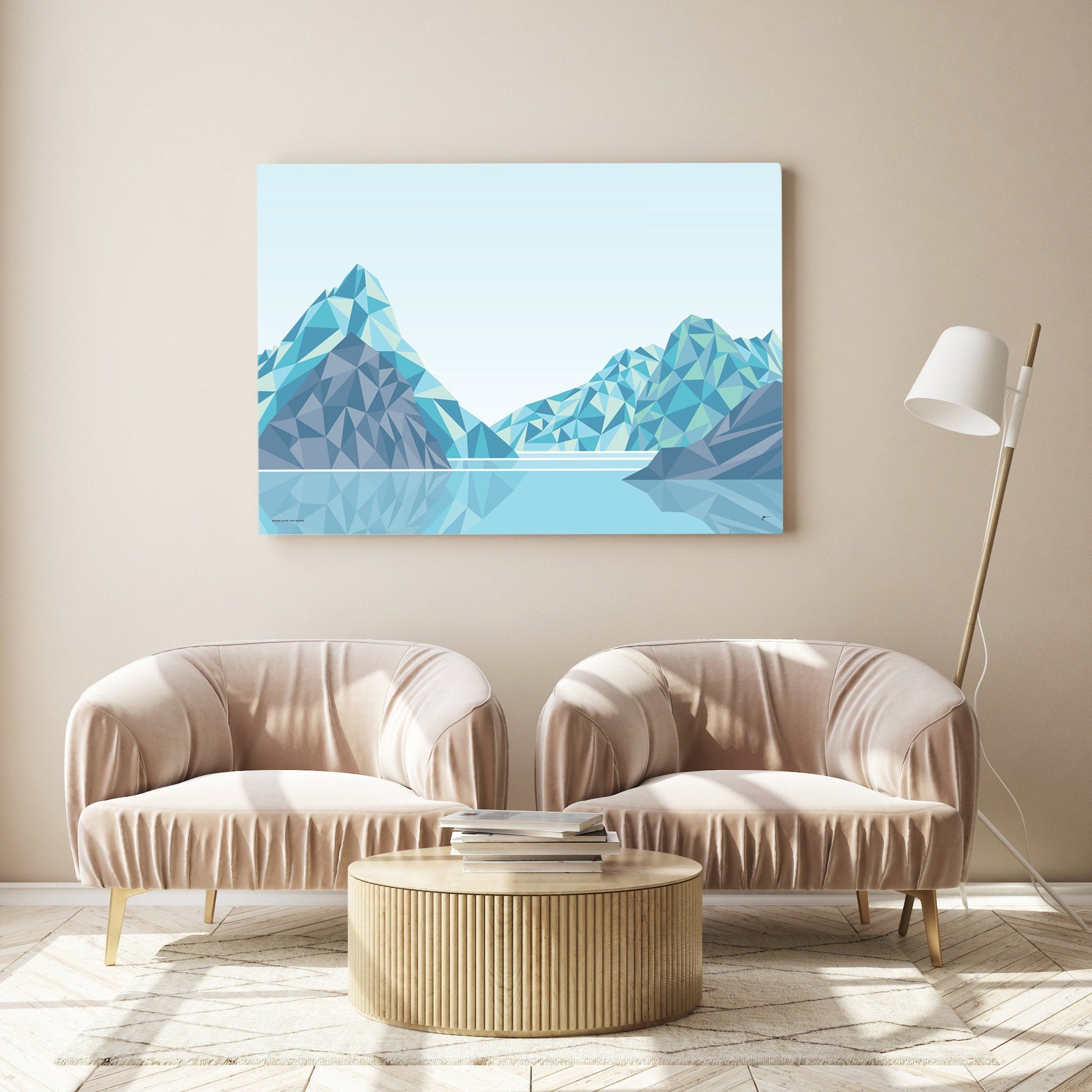 geometric milford sound art print