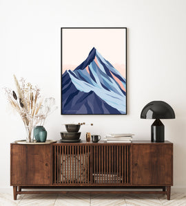 new zealand mountain art print by Wanaka artist bridget hall