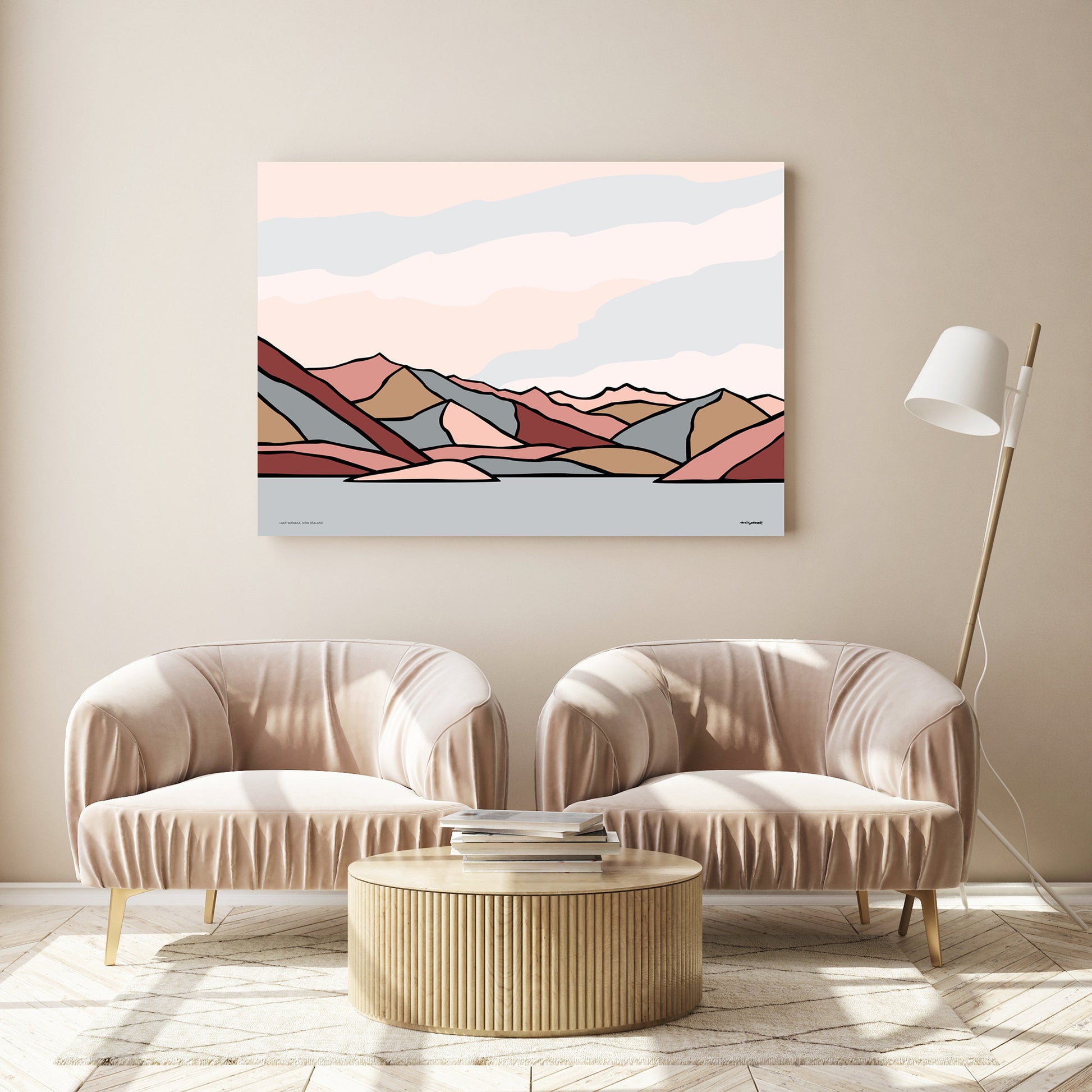 modern mountain art print