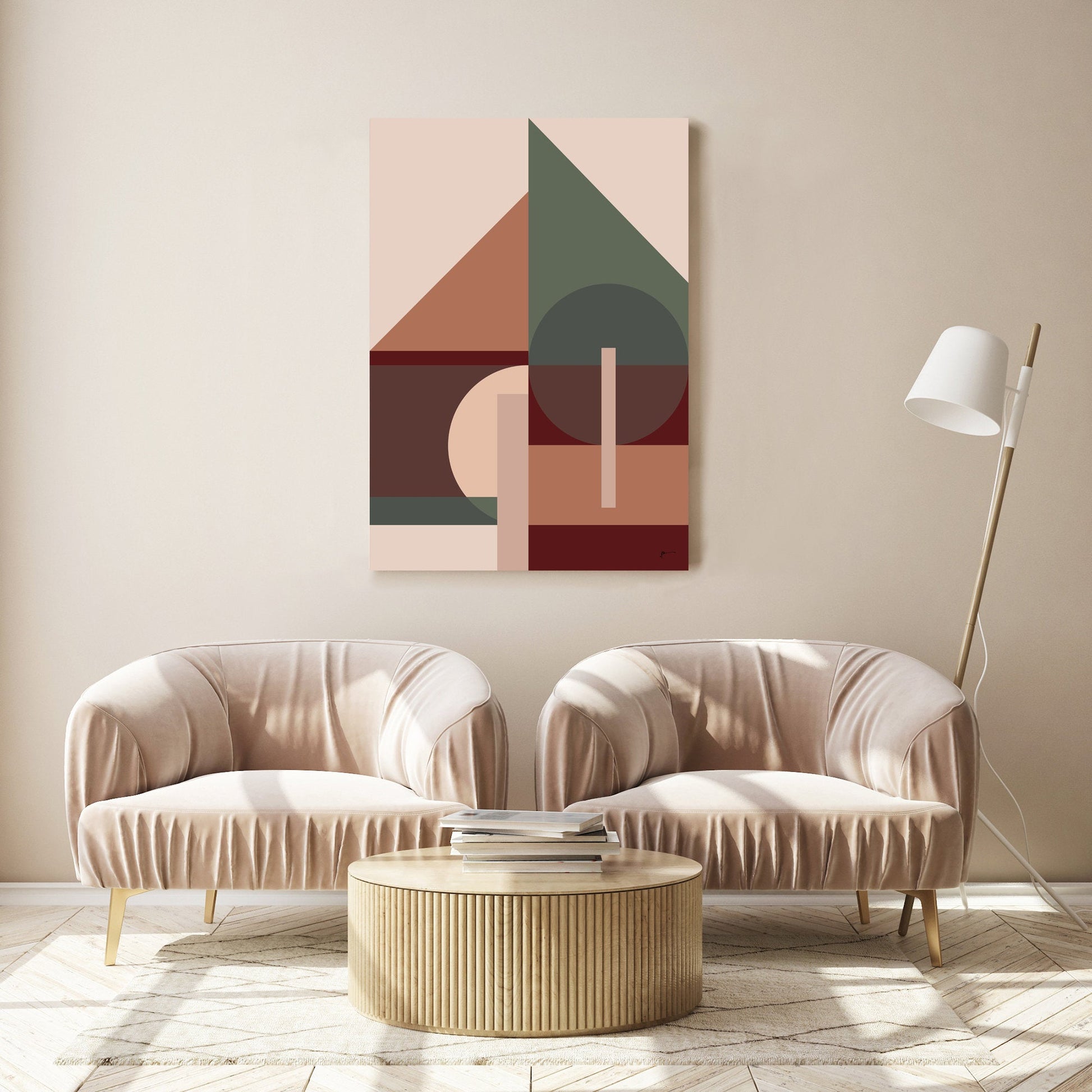 stylish modern mid century art print