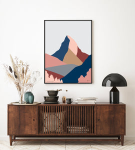 The Matterhorn Art Print. Zermatt, Switzerland and Italy. Modern Mountain Landscape Art