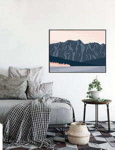 The Remarkables Mountain Range Queenstown, New Zealand Modern Landscape Art Print